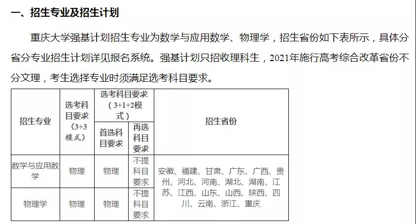 9所高校公布2021年強(qiáng)基計(jì)劃招生簡章